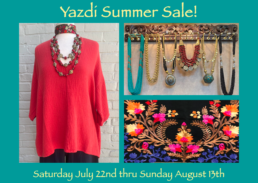 Yazdi Summer Sale! July 22 – August 13, 2023